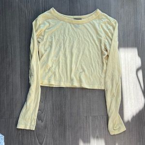 yellow cropped long sleeve